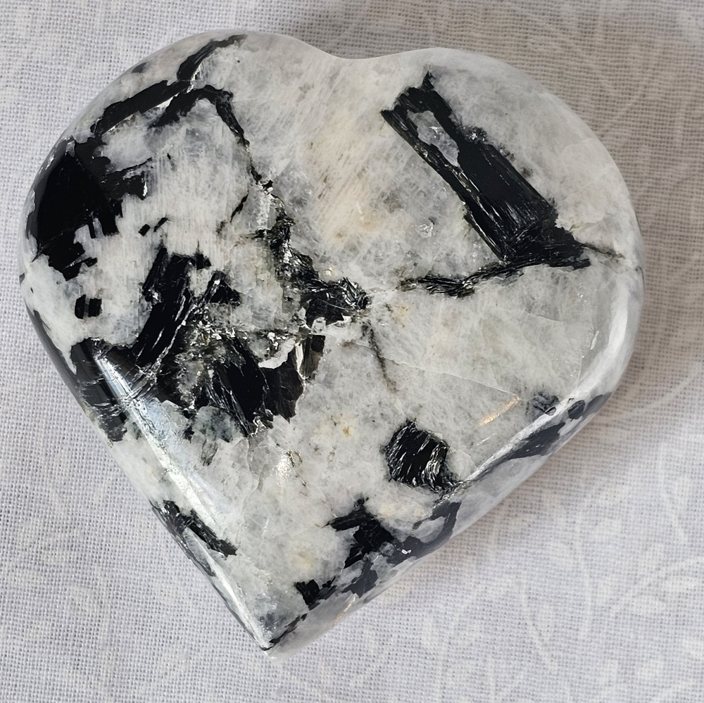 Rainbow Moonstone Crystal Heart
